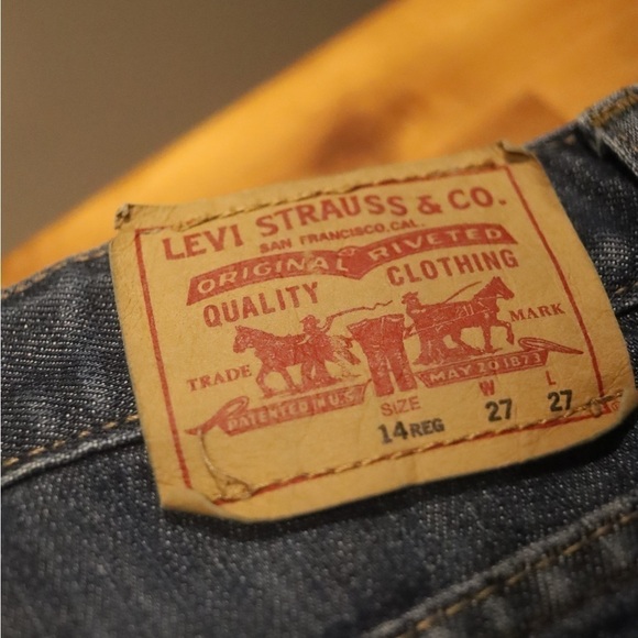 Levis 505 straight leg relaxed  fit jeans 27x27 - Picture 5 of 8